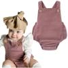 imageSimplee kids Newborn Infant Baby Boy Girl Summer Romper Jumpsuit Sleeveless Backless Overalls Outfits for Spring FallBgrey Pink