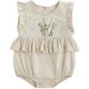 imageSimplee kids Newborn Infant Rompers Baby Girls Summer Ruffle Sleeveless Embroidery Bodysuit OutfitsBbapricot