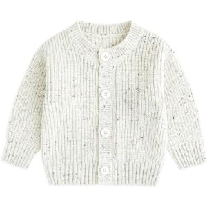 imageSimplee kids Baby Cardigan Cable Knit Toddler Cardigan Long Sleeve Fall Winter Open Front Knit SweatersD2white