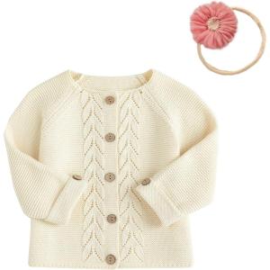 imageSimplee kids Baby Girls Fall Winter Cardigan Sweaters Coats Outfits for ToddlersAapricot2