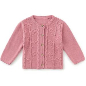 imageSimplee kids Baby Girls Fall Winter Cardigan Sweaters Coats Outfits for ToddlersC  Pink
