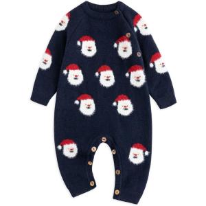 imageSimplee kids Ugly Christmas Sweater Family Matching Outfits for Holiday Party Knitted PulloverSantanavybaby Outfit