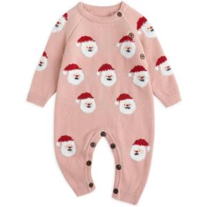 imageSimplee kids Ugly Christmas Sweater Family Matching Outfits for Holiday Party Knitted PulloverSantapinkbaby Outfit