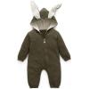 imageSimplee kids Animal Bunny Baby Easter Romper Long Ear Rabbit Hoodie Romper Jumpsuit with ZipperAazarmy Green