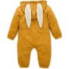 imageSimplee kids Animal Bunny Baby Easter Romper Long Ear Rabbit Hoodie Romper Jumpsuit with ZipperAfyellow