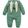 imageSimplee kids Animal Bunny Baby Easter Romper Long Ear Rabbit Hoodie Romper Jumpsuit with ZipperAkgreen