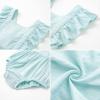 imageSimplee kids Baby Boys Girls Ruffle Romper Summer Outfit Jumpsuit Linen BodysuitsAblue Green
