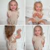 imageSimplee kids Baby Boys Girls Ruffle Romper Summer Outfit Jumpsuit Linen BodysuitsAkhaki