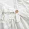 imageSimplee kids Baby Boys Girls Ruffle Romper Summer Outfit Jumpsuit Linen BodysuitsAwhite