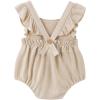 imageSimplee kids Baby Boys Girls Ruffle Romper Summer Outfit Jumpsuit Linen BodysuitsBoutfits3