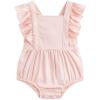 imageSimplee kids Baby Boys Girls Ruffle Romper Summer Outfit Jumpsuit Linen BodysuitsBoutfits3