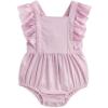 imageSimplee kids Baby Boys Girls Ruffle Romper Summer Outfit Jumpsuit Linen BodysuitsBoutfits8