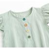 imageSimplee kids Baby Boys Girls Ruffle Romper Summer Outfit Jumpsuit Linen BodysuitsGrayishgreen