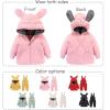 imageSimplee kids Baby Boys Girls Winter Warm Snowsuits Outfits 2PCS Bunny Puffer Down Jacket CoatBib Pants Set for Toddler 25T