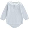 imageSimplee kids Baby Girls Kint Romper Fall Long Sleeve Rompers Newborn Baby Solid Overall Jumpsuit OutfitsLight Blue