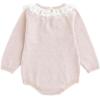 imageSimplee kids Baby Girls Kint Romper Fall Long Sleeve Rompers Newborn Baby Solid Overall Jumpsuit OutfitsLight Pink