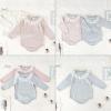 imageSimplee kids Baby Girls Kint Romper Fall Long Sleeve Rompers Newborn Baby Solid Overall Jumpsuit OutfitsLight Pink