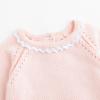 imageSimplee kids Baby Girls Kint Romper Fall Long Sleeve Rompers Newborn Baby Solid Overall Jumpsuit OutfitsPink