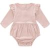 imageSimplee kids Baby Girls Linen Handmade Jumpsuit Summer Long Sleeve Jumpsuit Newborn BabyPink