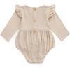imageSimplee kids Baby Girls Linen Handmade Jumpsuit Summer Long Sleeve Jumpsuit Newborn BabyYwhitebeige