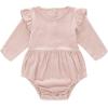 imageSimplee kids Baby Girls Linen Handmade Jumpsuit Summer Long Sleeve Jumpsuit Newborn BabyYwhitepink