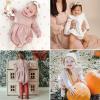 imageSimplee kids Baby Girls Linen Handmade Jumpsuit Summer Long Sleeve Jumpsuit Newborn BabyYwhitepink
