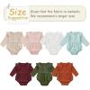 imageSimplee kids Baby Girls Linen Handmade Jumpsuit Summer Long Sleeve Jumpsuit Newborn BabyYwhitepink