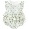 imageSimplee kids Baby Girls Romper Sleeveless Summer Outfits Rompers baby rompers girl Floral Pattern Button One Piece OutfitAbblue