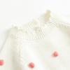 imageSimplee kids Baby Girls Rompers Long Sleeve Pompoms Infant Toddler Jumpsuit for Spring Fall WinterOcapricot