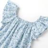 imageSimplee kids Baby Girls Summer Romper Onesie Infant Newborn Floral Ruffled Sleeveless BodysuitAaalight Blue Floral