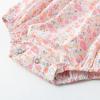 imageSimplee kids Baby Girls Summer Romper Onesie Infant Newborn Floral Ruffled Sleeveless BodysuitApink