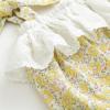 imageSimplee kids Baby Girls Summer Romper Onesie Infant Newborn Floral Ruffled Sleeveless BodysuitByellow