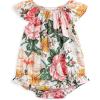 imageSimplee kids Baby Girls Summer Romper Onesie Infant Newborn Floral Ruffled Sleeveless BodysuitDmulti Floral