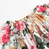imageSimplee kids Baby Girls Summer Romper Onesie Infant Newborn Floral Ruffled Sleeveless BodysuitEred