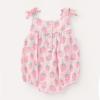 imageSimplee kids Baby Girls Summer Romper Onesie Infant Newborn Floral Ruffled Sleeveless BodysuitPink Strawberry
