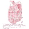 imageSimplee kids Baby Girls Summer Romper Onesie Infant Newborn Floral Ruffled Sleeveless BodysuitPink Strawberry