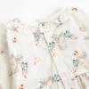 imageSimplee kids Baby Infant Girls Cotton Long Sleeve Summer Ruffle Romper 324 MonthsArabbit Floral
