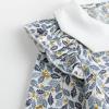 imageSimplee kids Baby Infant Girls Cotton Long Sleeve Summer Ruffle Romper 324 MonthsBlue Grey