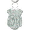 imageSimplee kids Baby Infant Girls Cotton Short Sleeve Summer Ruffle Romper 324 MonthsAgreen Floral