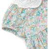 imageSimplee kids Baby Infant Girls Cotton Short Sleeve Summer Ruffle Romper 324 MonthsAgreen Floral