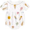 imageSimplee kids Baby Infant Girls Cotton Short Sleeve Summer Ruffle Romper 324 MonthsCcice Cream