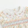 imageSimplee kids Baby Infant Girls Cotton Short Sleeve Summer Ruffle Romper 324 MonthsDyellow Floral