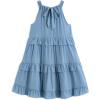 imageSimplee kids Girls Dresses Sleeveless Linen Teen Dresses Casual Summer DressBlue