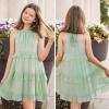 imageSimplee kids Girls Dresses Sleeveless Linen Teen Dresses Casual Summer DressGreen