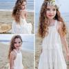 imageSimplee kids Girls Dresses Sleeveless Linen Teen Dresses Casual Summer DressWhite