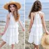 imageSimplee kids Girls Dresses Sleeveless Linen Teen Dresses Casual Summer DressWhite
