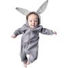 imageSimplee kids Animal Bunny Baby Easter Romper Long Ear Rabbit Hoodie Romper Jumpsuit with ZipperAagrey