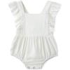 imageSimplee kids Baby Boys Girls Ruffle Romper Summer Outfit Jumpsuit Linen BodysuitsAwhite