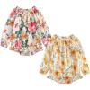 imageSimplee kids Baby Girls Summer Romper Onesie Infant Newborn Floral Ruffled Sleeveless BodysuitGmulticolor