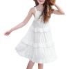 imageSimplee kids Girls Dresses Sleeveless Linen Teen Dresses Casual Summer DressWhite